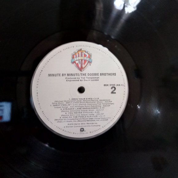 Doobie Brothers Minute by Minute Vinyl Record BSK 3193 1978 - Picture 6 of 6
